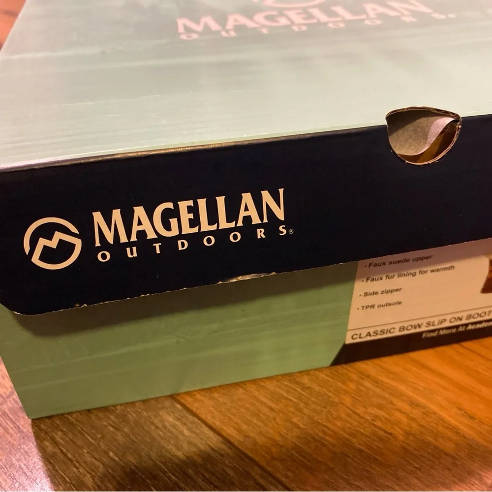 Magellan Outdoors Tan Boots with Faux Fur and Bow - Picture 8 of 8